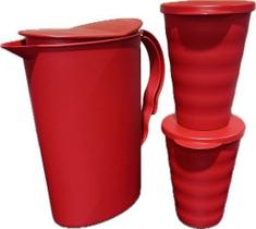 Tupperware Kit 3 Peças Jarra E Copos Murano Pimenta Tupperware Kit 3 Peças Jarra E Copos Murano Pimenta