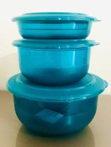 Tupperware Kit 3 Peças Tigela Cristal Em Policarbonato