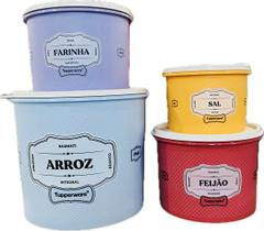 Tupperware Kit 4 Peças Porta Mantimentos Retrô Essence