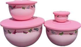 Tupperware Kit 4 Peças Tigelas Murano Borboletas