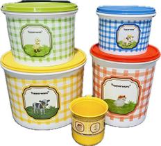 Tupperware Kit 5 Peças Fazenda Linha Da Roça Tupperware Kit 5 Peças Fazenda Linha Da Roça