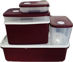 Tupperware Kit 5 Peças Porta Condimentos Vinho E Branco