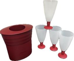 Tupperware Kit 5 Peças Porta Garrafa E Copos