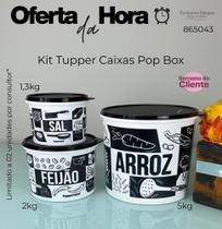 Tupperware kit arroz feijão sal
