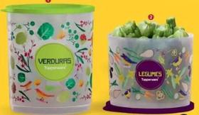 Tupperware Kit Floral Legumes 3,3 Lts e Verduras 2,1 Lts