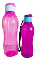 Tupperware Kit Garrafas Eco Tupper Plus Rosa 1lt + 500ml