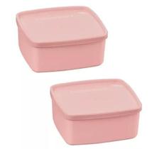 Tupperware Kit Jeitosinho 400 Ml 2 Potes Rosa