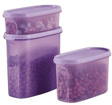 Tupperware Kit Modular Oval 3 Peças Lilas