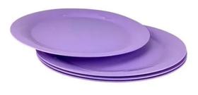 Tupperware kit pratos floresta lilás 4 peças