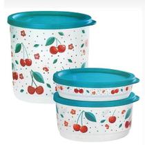 Tupperware Kit Refri Line Redondo Cerejas 3 peças Tupperware Kit Refri Line Redondo Cerejas 3 peças
