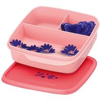 Tupperware Marmita Basic Line Com Divisórias 550ml Salmão. Tupperware Marmita Basic Line Com Divisórias 550ml Salmão.