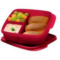 Tupperware Marmita Basic Line Com Divisórias 550ml Vermelha. Tupperware Marmita Basic Line Com Divisórias 550ml Vermelha.