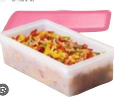 Tupperware max caixa ideal 2,5 litros transparente tampa rosa