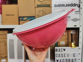 Tupperware Maxi Criativa 7,8 Litros - Flamingo com Tampa Branca Tupperware Maxi Criativa 7,8 Litros - Flamingo com Tampa Branca