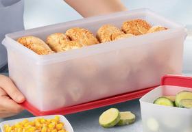Tupperware Mega Caixa 6L Translúcida Tampa Vermelha