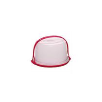 Tupperware Mini Cake Branco com base Rosa