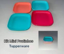 Tupperware Mini Pratinhos color 4 peças