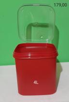 Tupperware Modular Classic Quadrado 4L - Vermelho