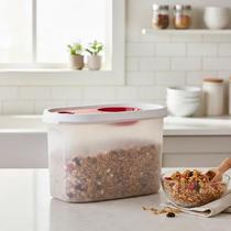 Tupperware Modular Oval Plus 1,1L - Branco e Vermelho para Armazenamento de Alimentos