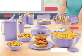 Tupperware PDA 06/2022 Floresta kit 16 peças Lilás