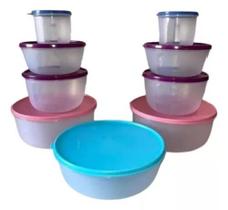 Tupperware Pda/Bea Tigela Visual Colorido Com 9 Peças.