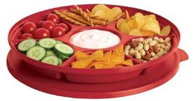 Tupperware Petisqueira Com Divisórias Vermelha