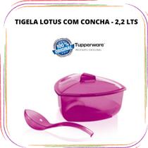Tupperware Policarbonato Tigela Lotus com Concha - 2,2 L