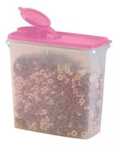 Tupperware Porta Cereais Dosador 2,8l Rosa Tupperware Porta Cereais Dosador 2,8l Rosa