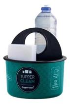 Tupperware Porta Detergente Clean Verde e Preto.