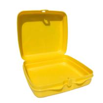 Tupperware porta sanduíche infantil quadrado liso amarela