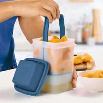 Tupperware pote para conservas ,azeitonas, torradas 1,2 litros azul