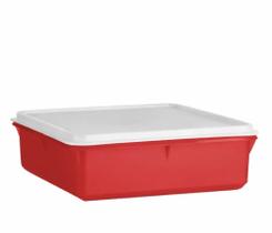 TUPPERWARE POTE Quadrada CAIXA Versátil 2,5 litros VERMELHA, TUPPERWARE POTE Quadrada CAIXA Versátil 2,5 litros VERMELHA,