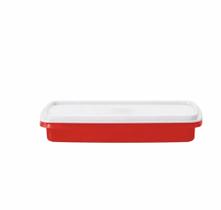 Tupperware pote retangular para organizar frios na geladeira vermelha 750ml