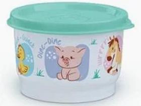 Tupperware Potinho Baby Fazendinha 140ml Branco e Verde Tupperware Potinho Baby Fazendinha 140ml Branco e Verde