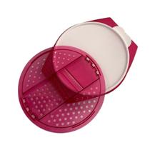 Tupperware Prática 2 Litros - Cereja com Tampa Branca e Ralador