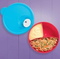 Tupperware pratinho com divisórias 430ml vermelho