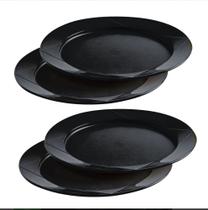 Tupperware Prato Outdoor Preto Kit 4 Peças