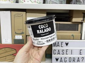 Tupperware Redondinha Coco Ralado 250g - Preto e Branco