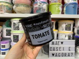 Tupperware Redondinha Tomate 500 ml com Tampa Preta