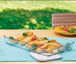 Tupperware Refracware 3,8 Litros Travessa Retangular de Vidro Borosilicato Tupperware Refracware 3,8 Litros Travessa Retangular de Vidro Borosilicato