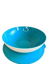 Tupperware Tigela Allegra 5 litros Branco com Azul Turmalina