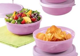 Tupperware Tigela Aloha 450 ML Rosa Kit 3 Unidades