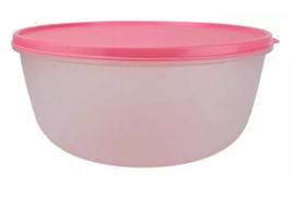 Tupperware Tigela Bacia Redonda 4l Rosa Translúcida