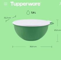Tupperware tigela criativa 7,8 litros para pães, massas, maioneses verde Tupperware tigela criativa 7,8 litros para pães, massas, maioneses verde