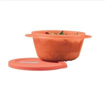 TUPPERWARE TIGELA CRISTALWAVE GERAÇÃO ll MARMITA MICRO-ONDAS 775ML LARANJA