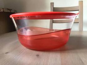 Tupperware Tigela Elegância 4,6 litros Vermelha Translúcido