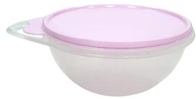 Tupperware - Tigela Mini Criativa 1.4 litros translúcida com tampa rosa - Mais vendida