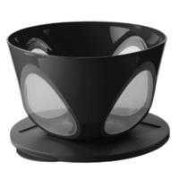 Tupperware tigela outdoor preta, 4,3 litros