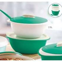 tupperware tigela thermo 2,5 litros verde + colher tupperware tigela thermo 2,5 litros verde + colher