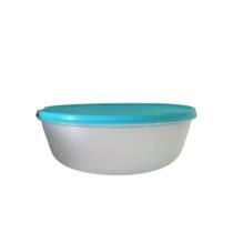 Tupperware Tigela Visual 3 Litros - Transparente com Tampa Azul Bebê